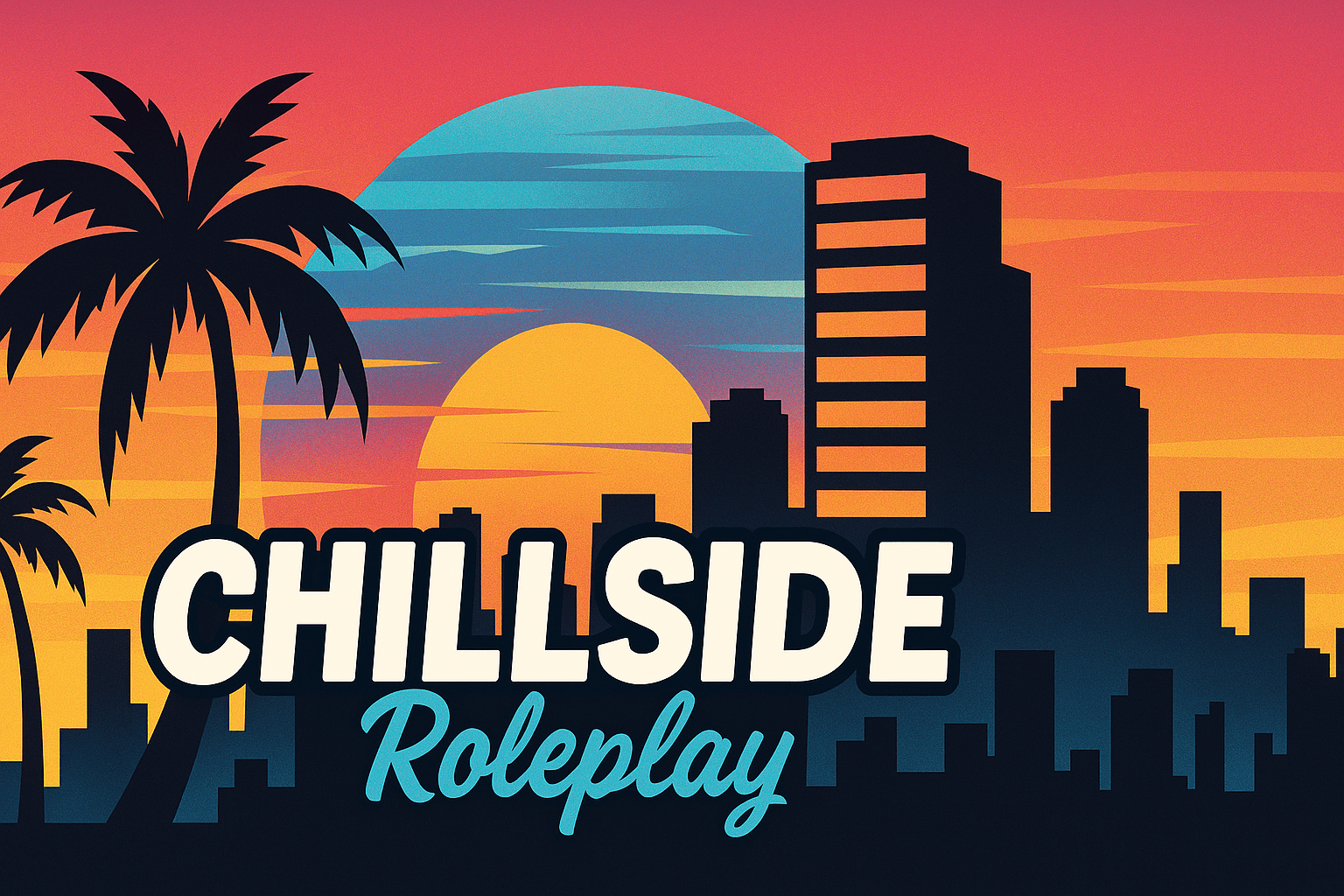 Night city skyline for ChillSideRP